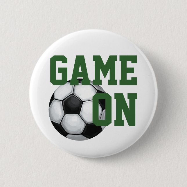 Team Namn och Number Soccer Ball Knapp (Framsida)