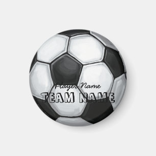 Team Namn och Number Soccer Ball Magnet