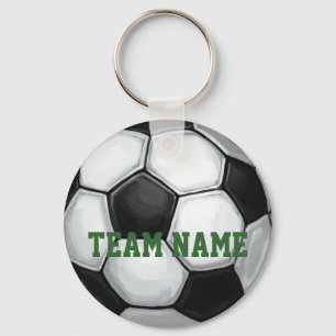 Team Namn och Number Soccer Ball Nyckelring