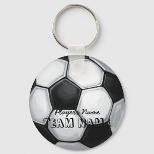 Team Namn och Number Soccer Ball Nyckelring