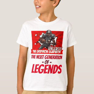 [Team Namn]'s Gridiron Gladiator #34 Anpassade T Shirt