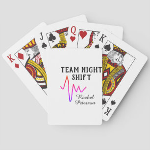 Team nattarbetande sjuksköterska doktor medicinsk casinokort