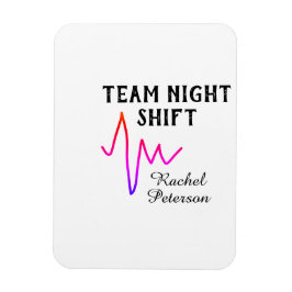 Team nattarbetande sjuksköterska doktor medicinsk magnet