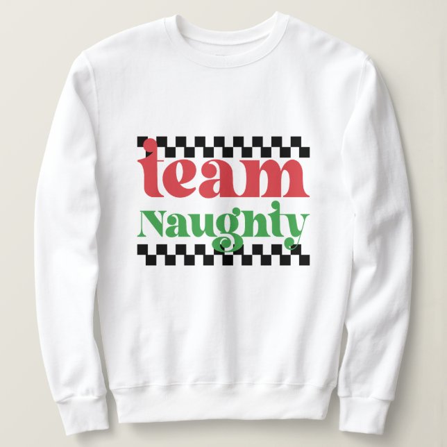 Team Naughty christmas T Shirt (Design framsida)