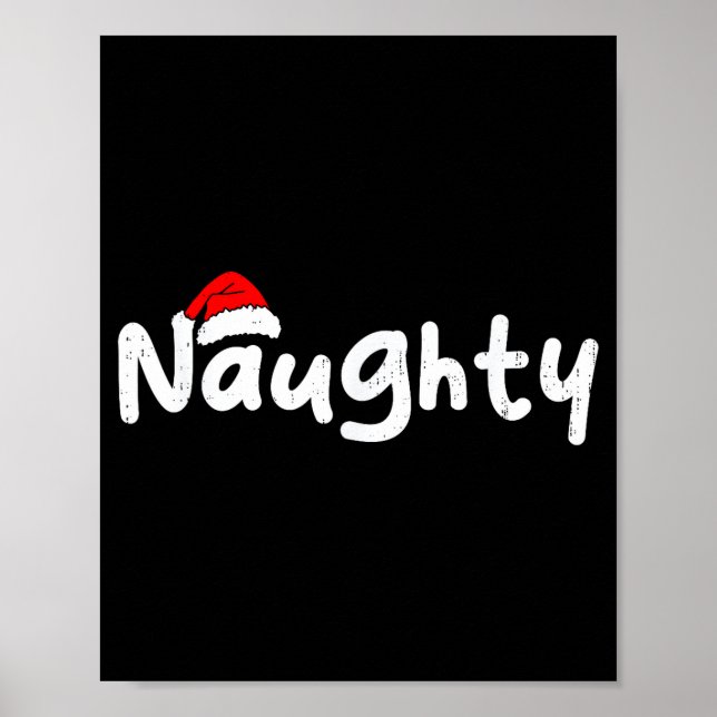Team Naughty Funny Christmas Couple Matching Team  Poster (Framsidan)