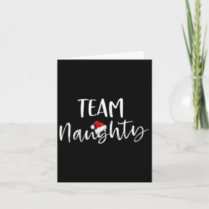 Team Naughty Funny julfamilj Matching Pajam Kort