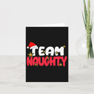 Team Naughty Funny Matching Julfamiljen Julafton Kort