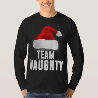 Team Naughty Roligt julpyjamas Familj Matchande T Shirt