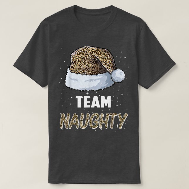 Team Naughty Santa leopard hat Pajamas Family Jula T Shirt (Design framsida)