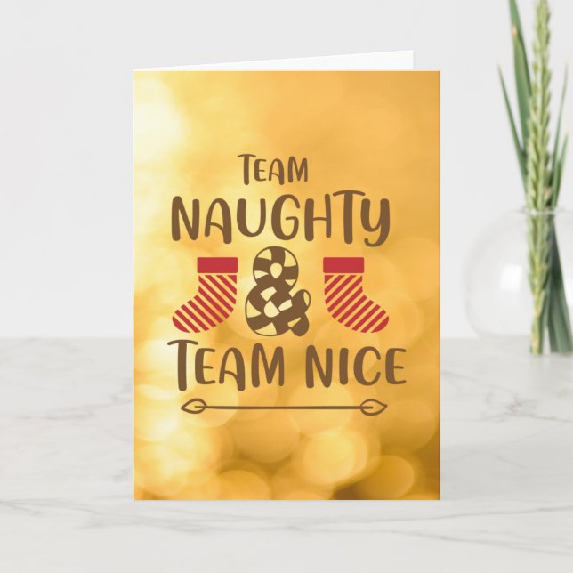 TEAM NAUGHTY & TEAM NICE HELGKORT (Framsida)