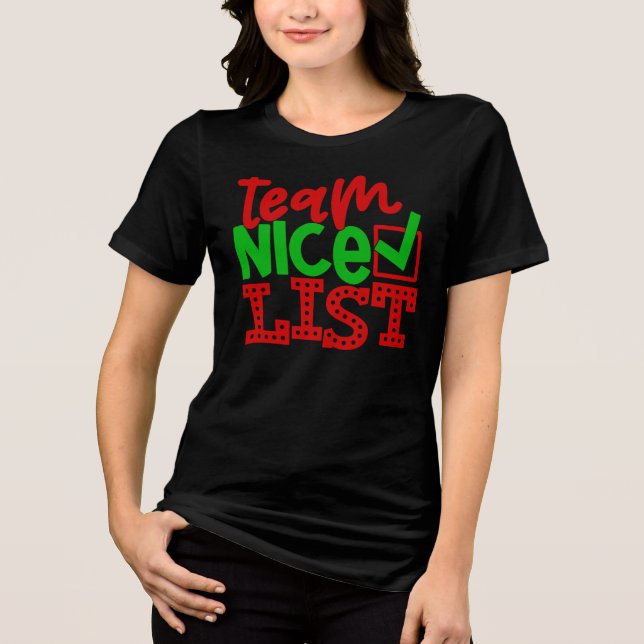 Team Nice-lista - juldesign-56587 T Shirt (Framsida)