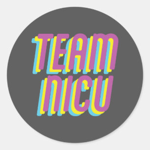 TEAM NICU KEYCHAIN RUNT KLISTERMÄRKE