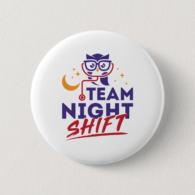 Team Night Shift Hospital Doktor Nurse Personal Knapp (Framsida)