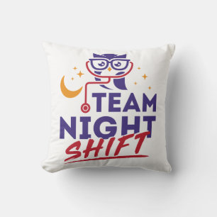 Team Night Shift Hospital Doktor Nurse Personal Kudde