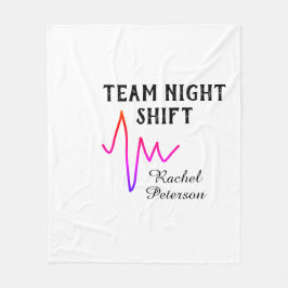 Team night shift nurse doctor medical name heart l fleecefilt