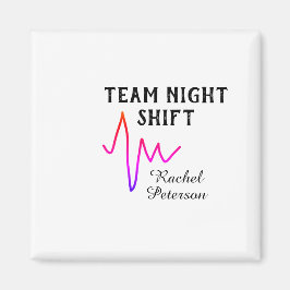 Team night shift nurse doctor medical name heart l magnet