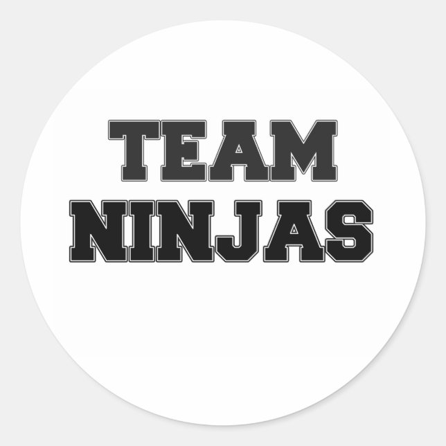 Team Ninjas Runt Klistermärke (Framsida)