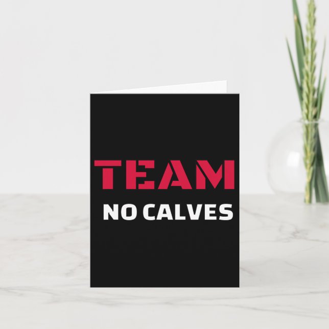 Team No Calves - Bodybuilding Fitness Meme Gift Kort (Framsida)