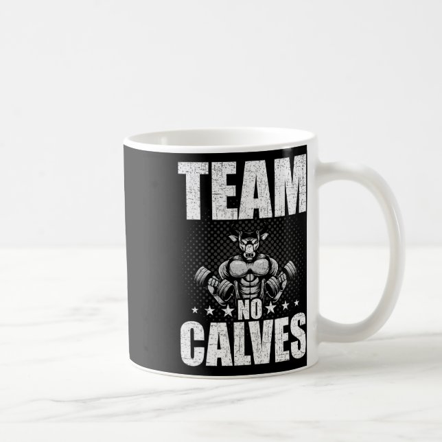 Team No Calves Bodybuilding viktningsworkout Kaffemugg (Höger)