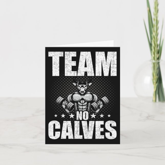 Team No Calves Bodybuilding viktningsworkout Kort (Framsida)
