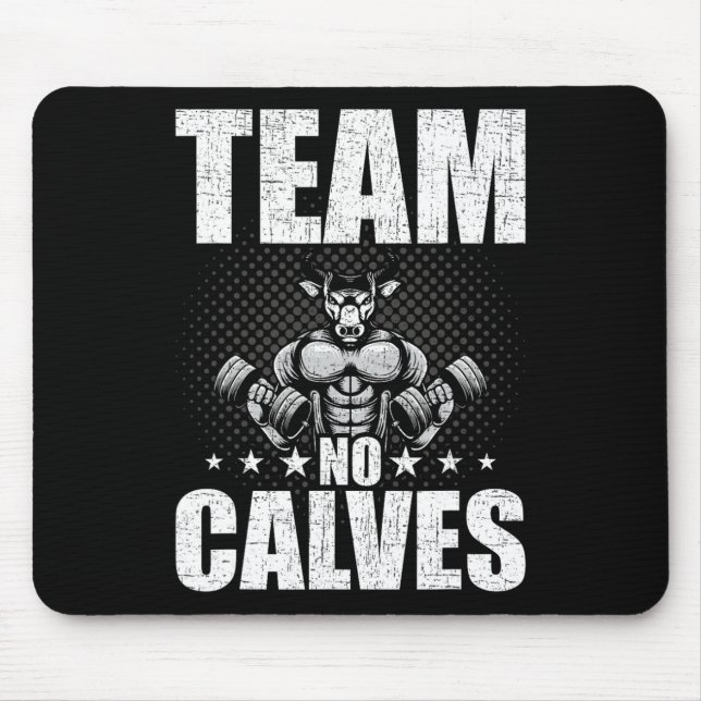 Team No Calves Bodybuilding viktningsworkout Musmatta (Framsidan)
