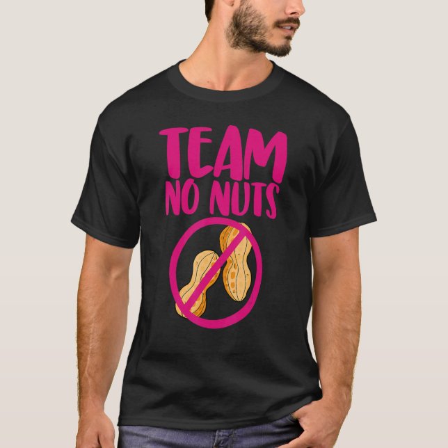 Team No Nöt Gender Reveal Peanuts Kärlek 1 T Shirt (Framsida)