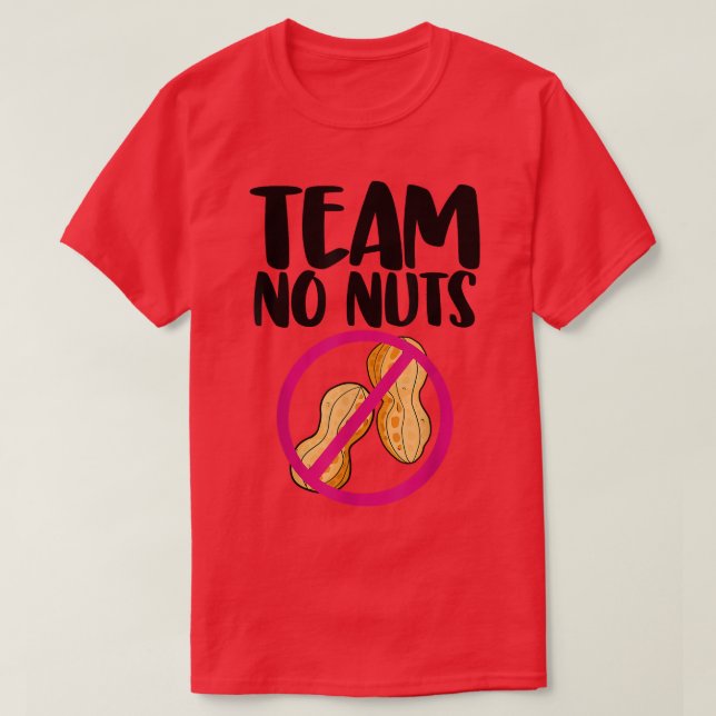 Team No Nöt Peanut Funny Gender Reveal Kärlek T Shirt (Design framsida)