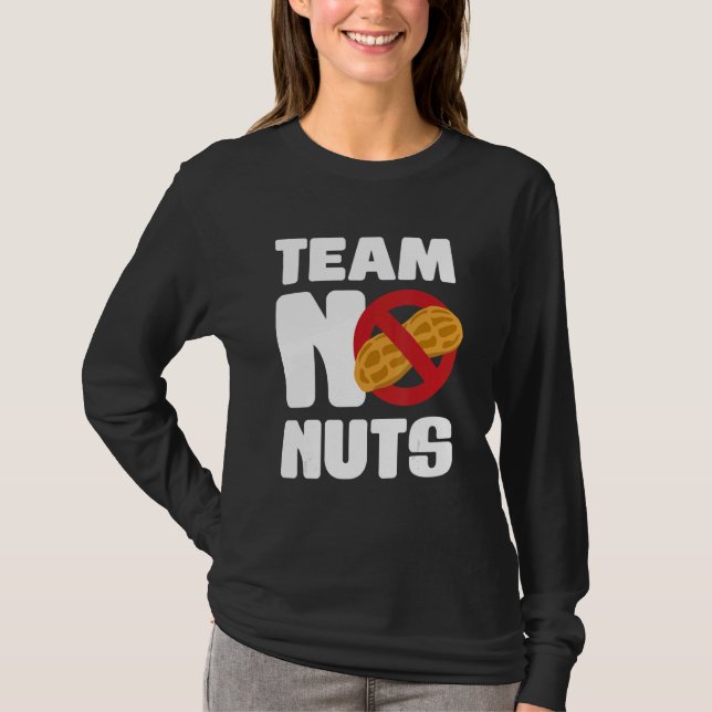 Team No Nuts Gender Reveal Announcement 1 T Shirt (Framsida)