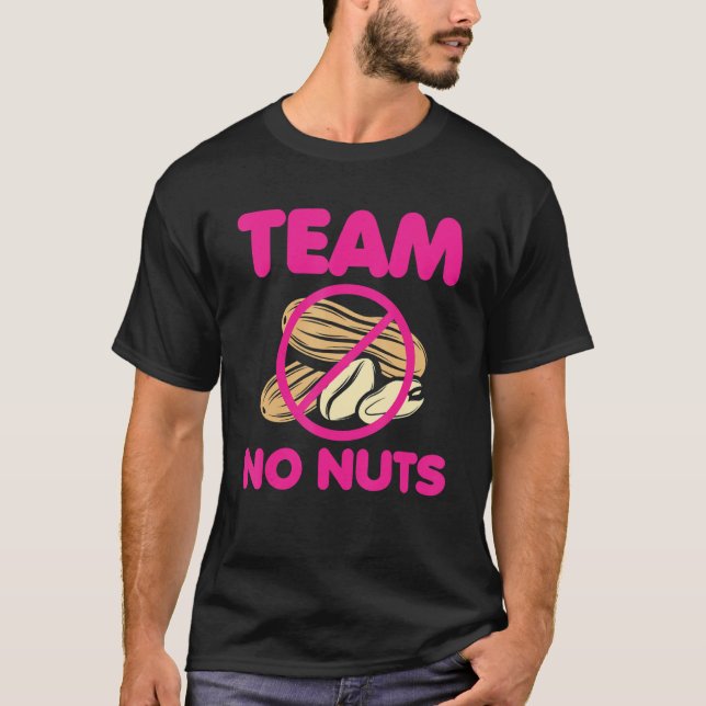 Team No Nuts  Team Boy   Gender Reveal T Shirt (Framsida)