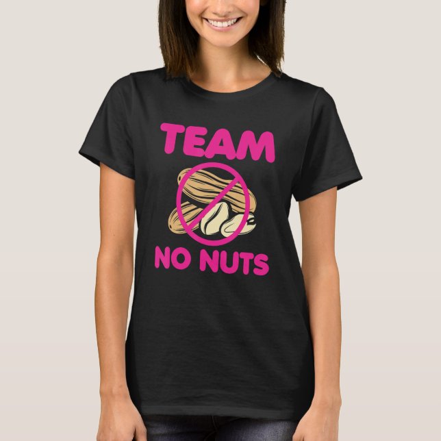 Team No Nuts  Team Boy   Gender Reveal T Shirt (Framsida)