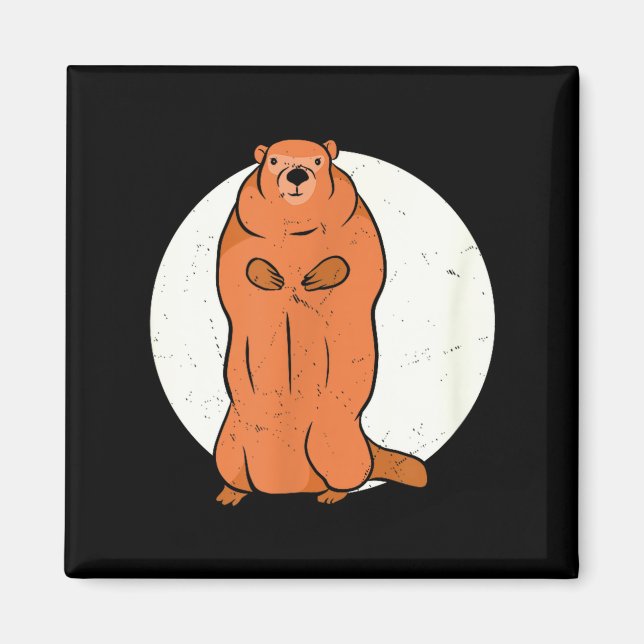 Team No Shadow Crew Groundhog Full Moon Groundhog  Magnet (Framsidan)