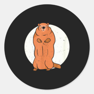 Team No Shadow Crew Groundhog Full Moon Groundhog Runt Klistermärke
