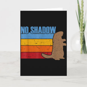 Team No Shadow Groundhog - Vintage Retro Murmeldju Kort