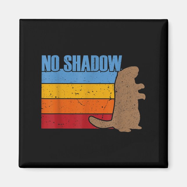 Team No Shadow Murmeldjur - Vintage Retro Murmeldj Magnet (Framsidan)