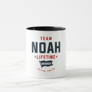 Team Noah Livtime Member Funny Namn Noah Mugg