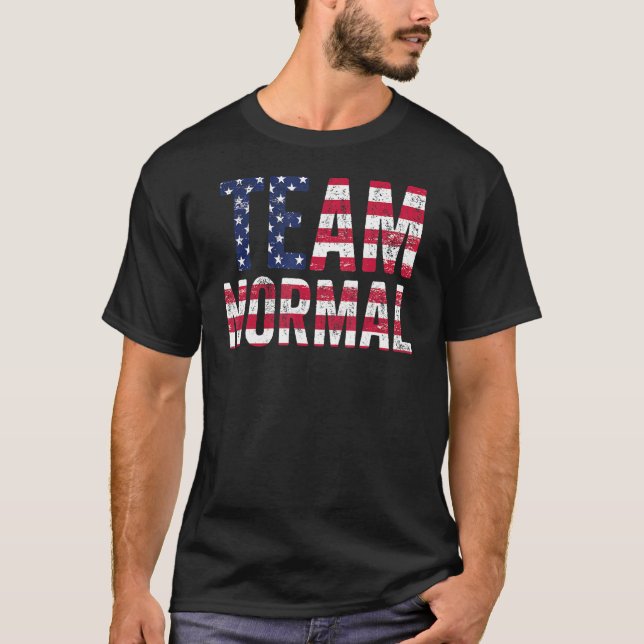 Team Normal 2022 USA flagga America T Shirt (Framsida)