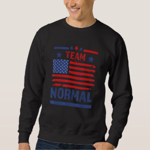 Team Normal Patriotic US American Flagga Lång Ärmad Tröja