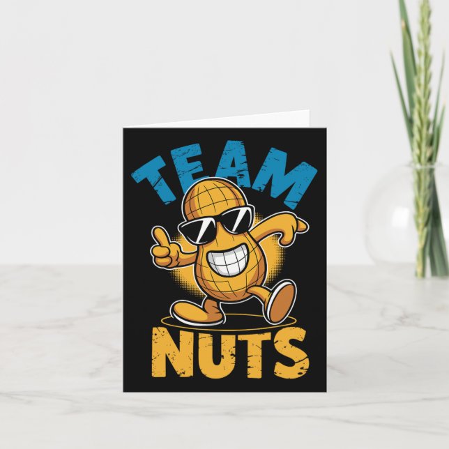 Team Nöt Dab Peanut Funny Coola Gender Reveal Kort (Framsida)