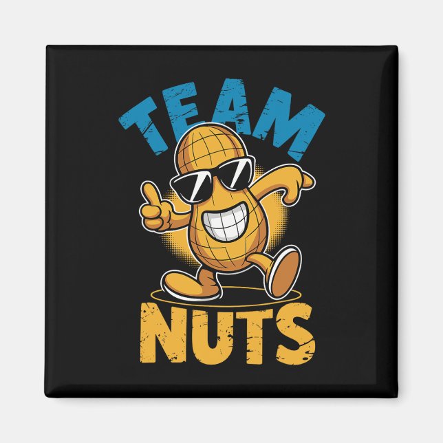 Team Nöt Dab Peanut Funny Coola Gender Reveal Magnet (Framsidan)