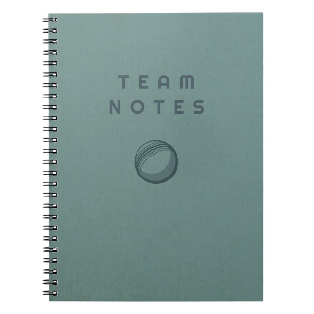 Team Notes - for Cricket Coaches, Players & Fans  Anteckningsbok (Framsidan)
