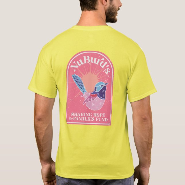 Team NuBurd Vuxen Tee - Gult (Baksida)