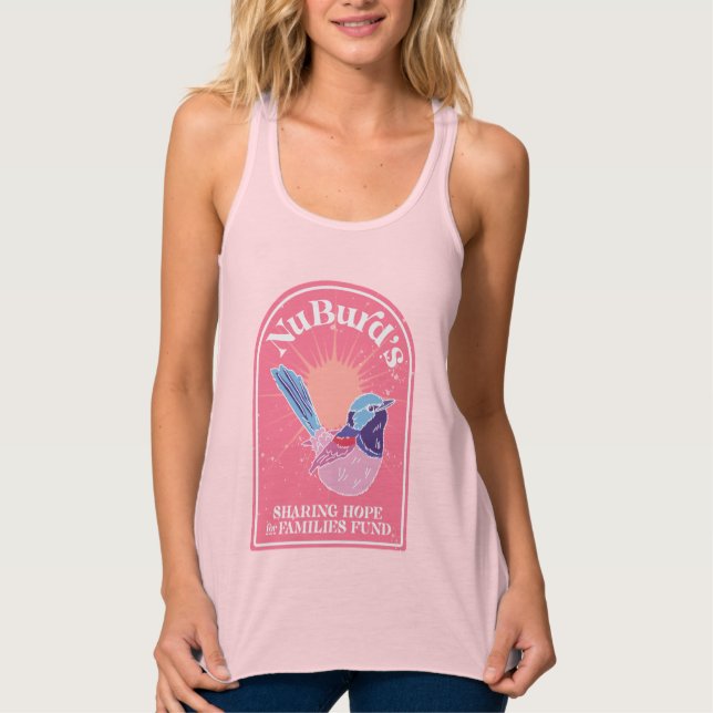 Team NuBurd Womens Tank - Rosa Linne Med Racerback (Framsida)