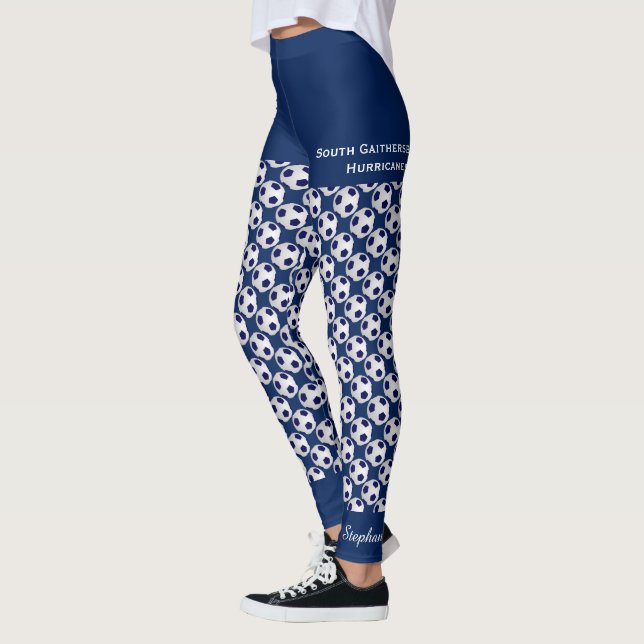 Team Ocer Ball Leggings med Fake Blue Kort (Vänster)