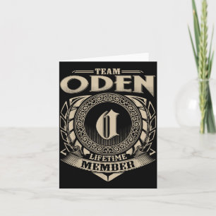 Team Oden Lifetime Member Rolig Oden Familjenamn V Kort
