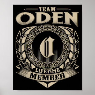 Team Oden Livstidsmedlem Roligt Oden Familjenamn V Poster