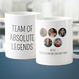 Team of Absolute Legends 5 Photo Coworkers Office Kaffemugg