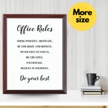 Team Office Regler Poster - inspirationsteam