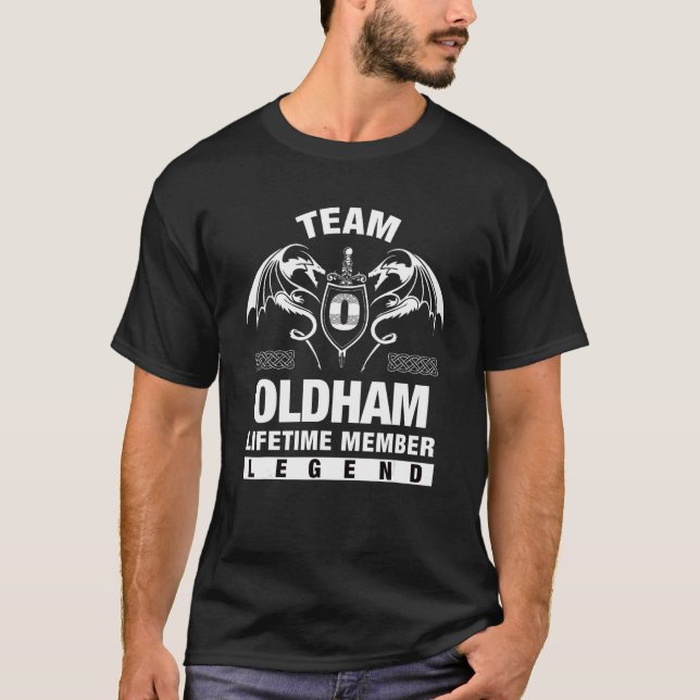 Team Oldham-livstidsmedlem T Shirt (Framsida)
