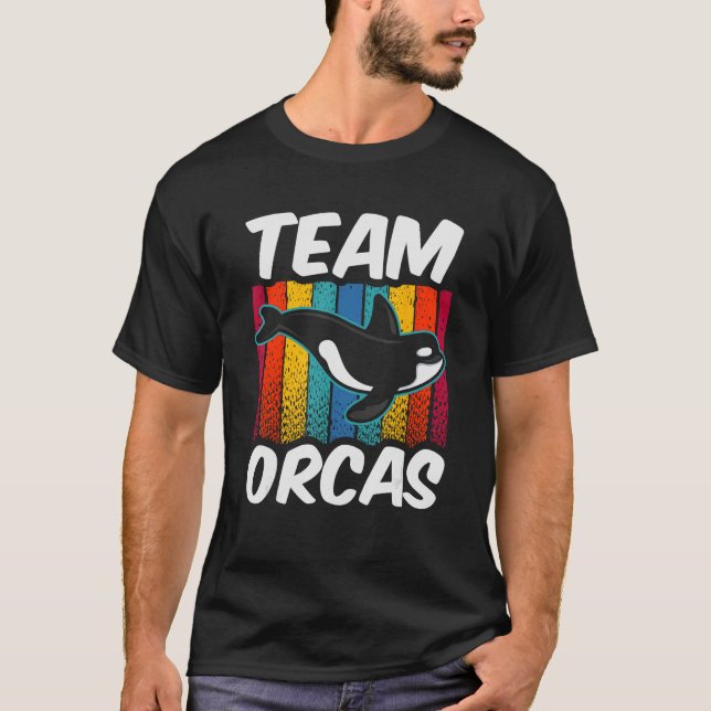Team Orcas Sea Orca Whale Protection T Shirt (Framsida)