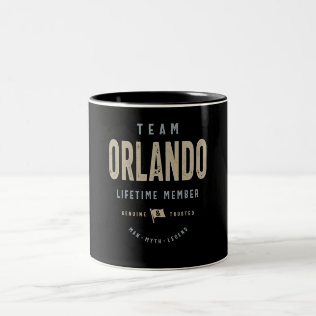 Team Orlando Livstidsmedlem Personlig Namn Två-Tonad Mugg (Center)
